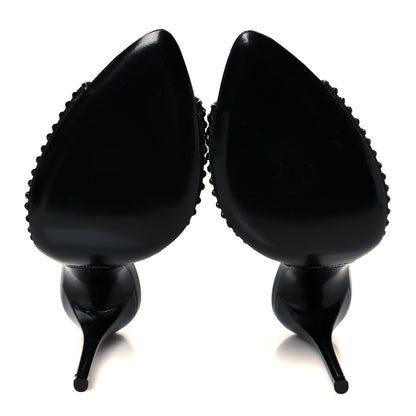 Saint Laurent Tulle Strass Gippy 110 Mule Sandals 37.5 Black 6 of 8
