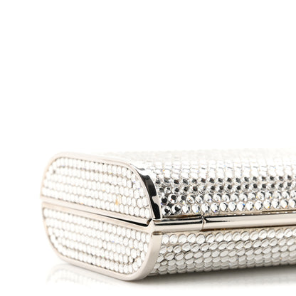 Judith Leiber Swarovski Crystal Minaudiere Clutch Silver 8 of 10