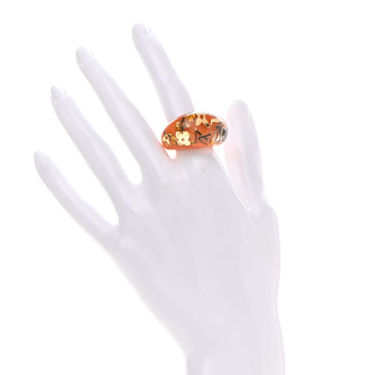 Louis Vuitton Resin Swarovski Crystal Inclusion Ring M Orange Sunset 2 of 4