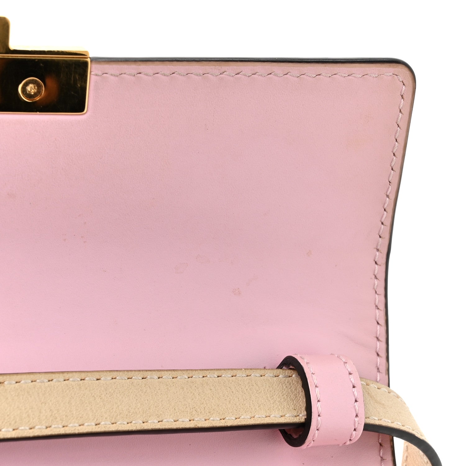 Gucci GG Supreme Monogram Les Pommes Mini Padlock Top Handle Shoulder Bag Beige Ebony Multicolor Cotton Candy Pink 17 of 18