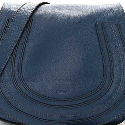 Chloe Calfskin Medium Marcie Round Crossbody Bag Royal Navy 8 of 17