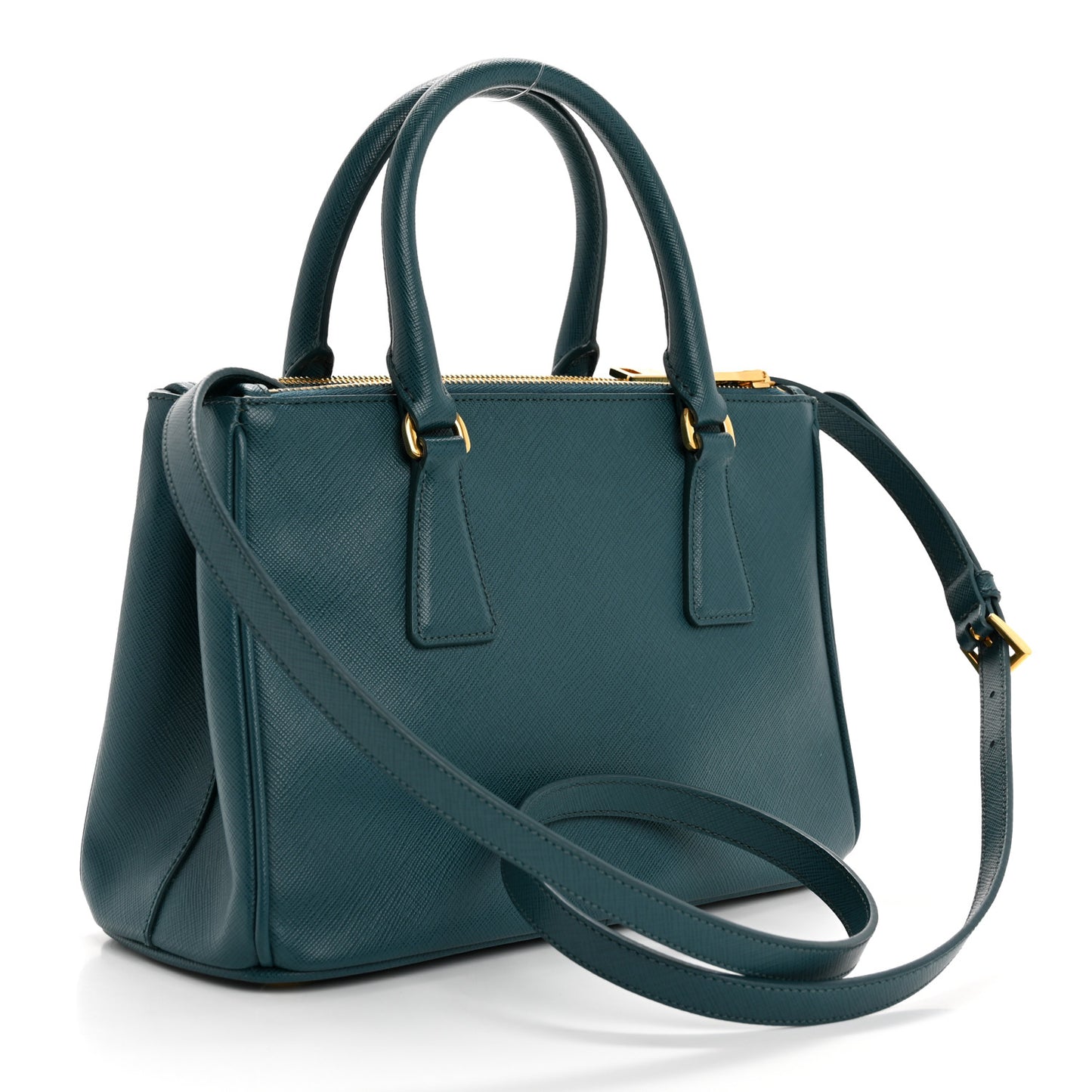 Saffiano Lux Mini Galleria Double Zip Tote Ottanio