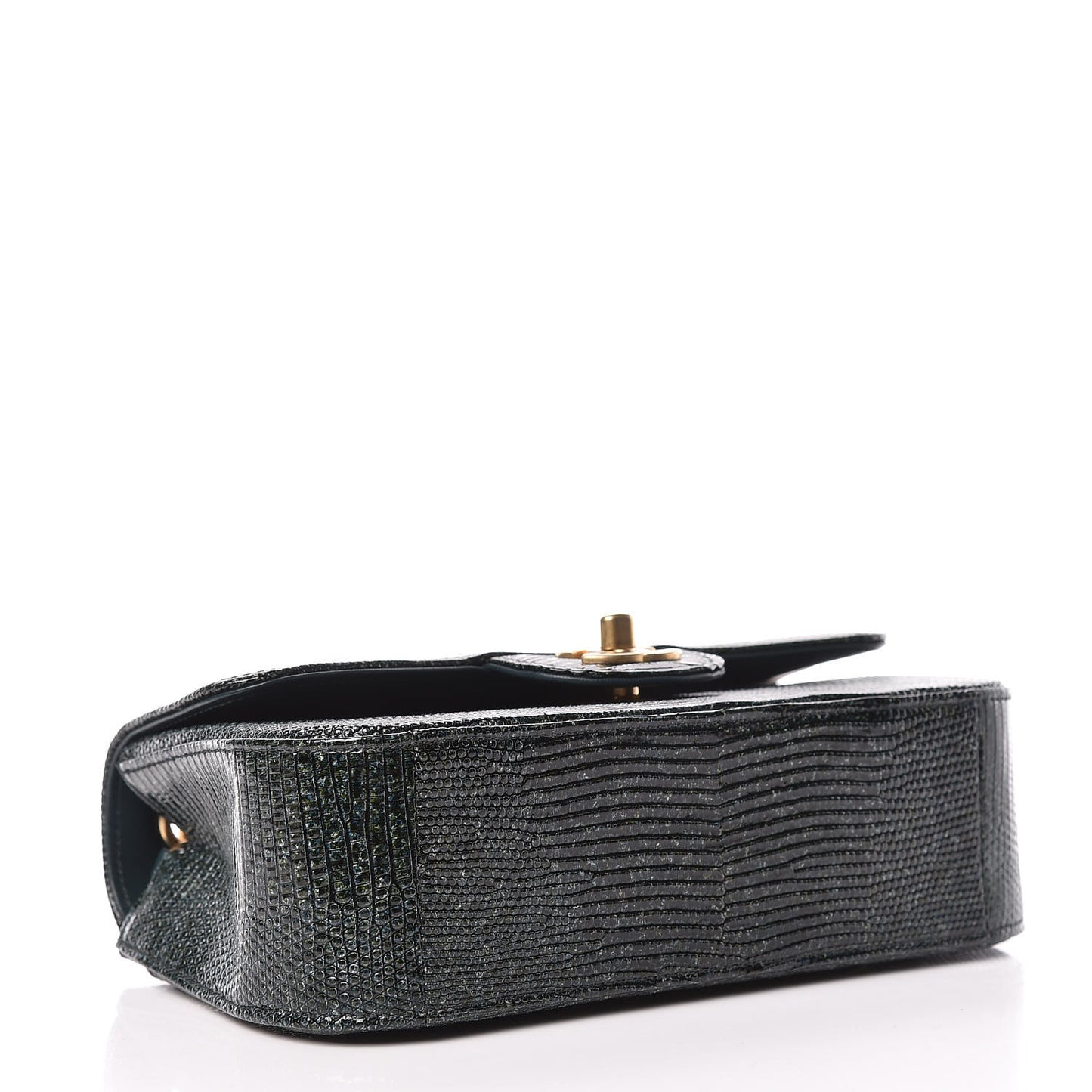 Lizard Mini Rectangular Flap Dark Green