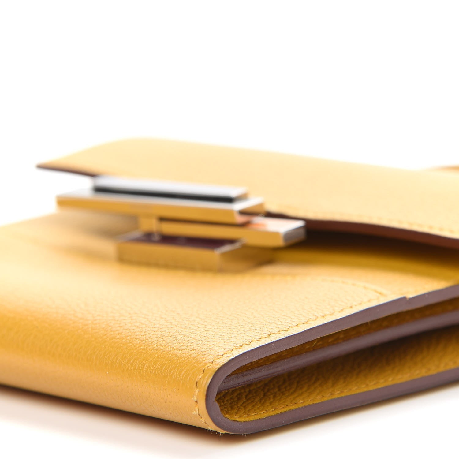 Hermes Chevre Mysore Mini Cinhetic Wallet Jaune Ambre 9 of 9