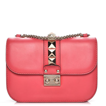 Valentino Garavani Vitello Small Glam Lock Rockstud Flap Deep Fuxia 1 of 7