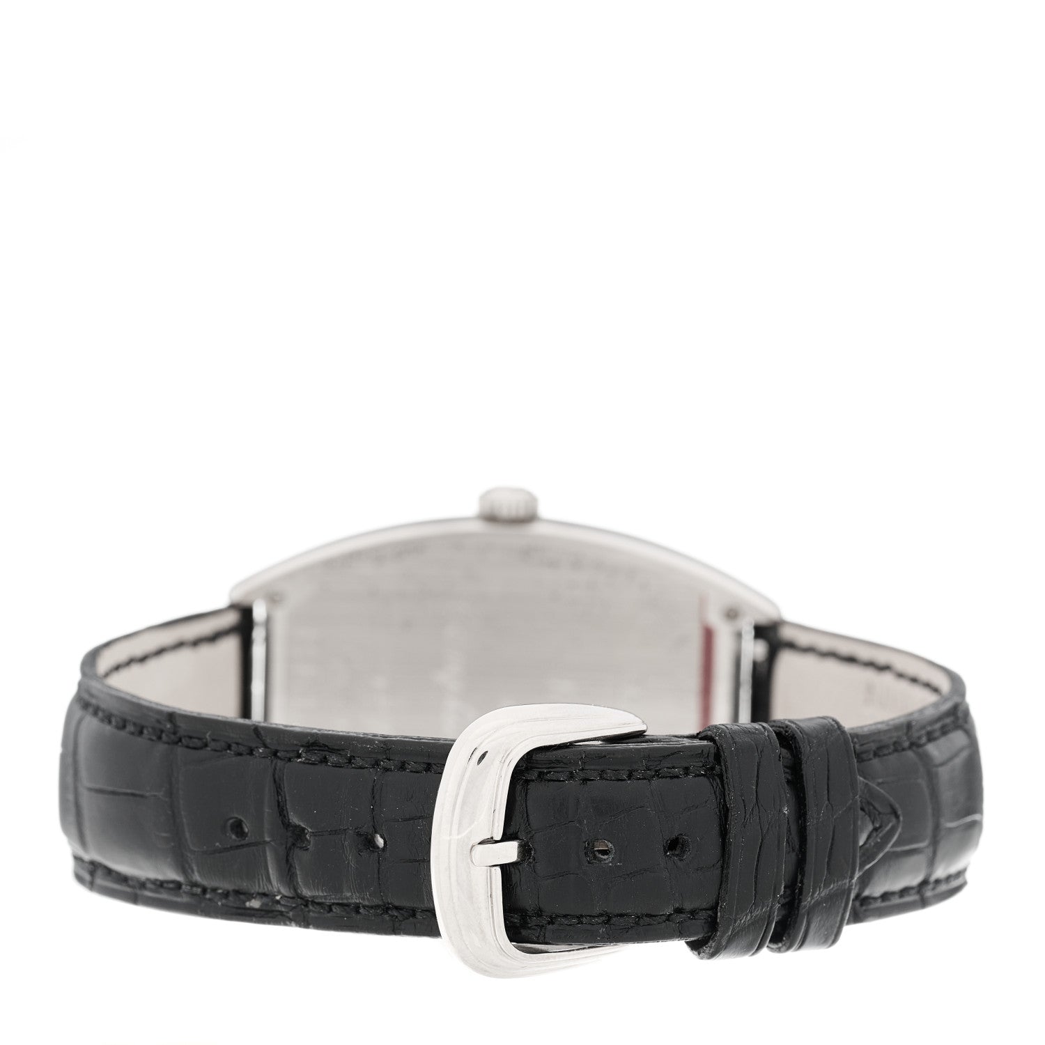 Franck Muller 18K White Gold Alligator 34mm Cintree Curvex Automatic Watch Black 6850SC 3 of 5
