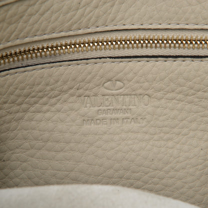 Valentino Garavani Pebbled Calfskin Small Rockstud Flip-Lock Messenger Bag Light Ivory 6 of 6