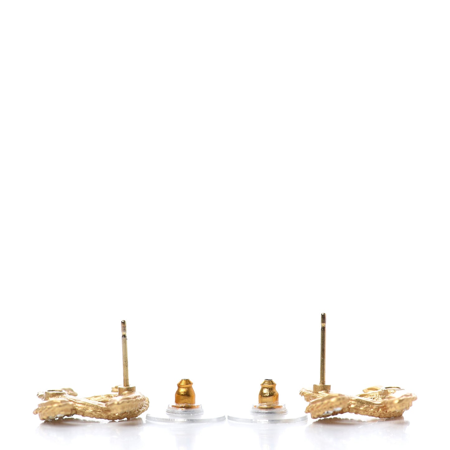 Crystal 90’s Icon CC Stud Earrings Gold