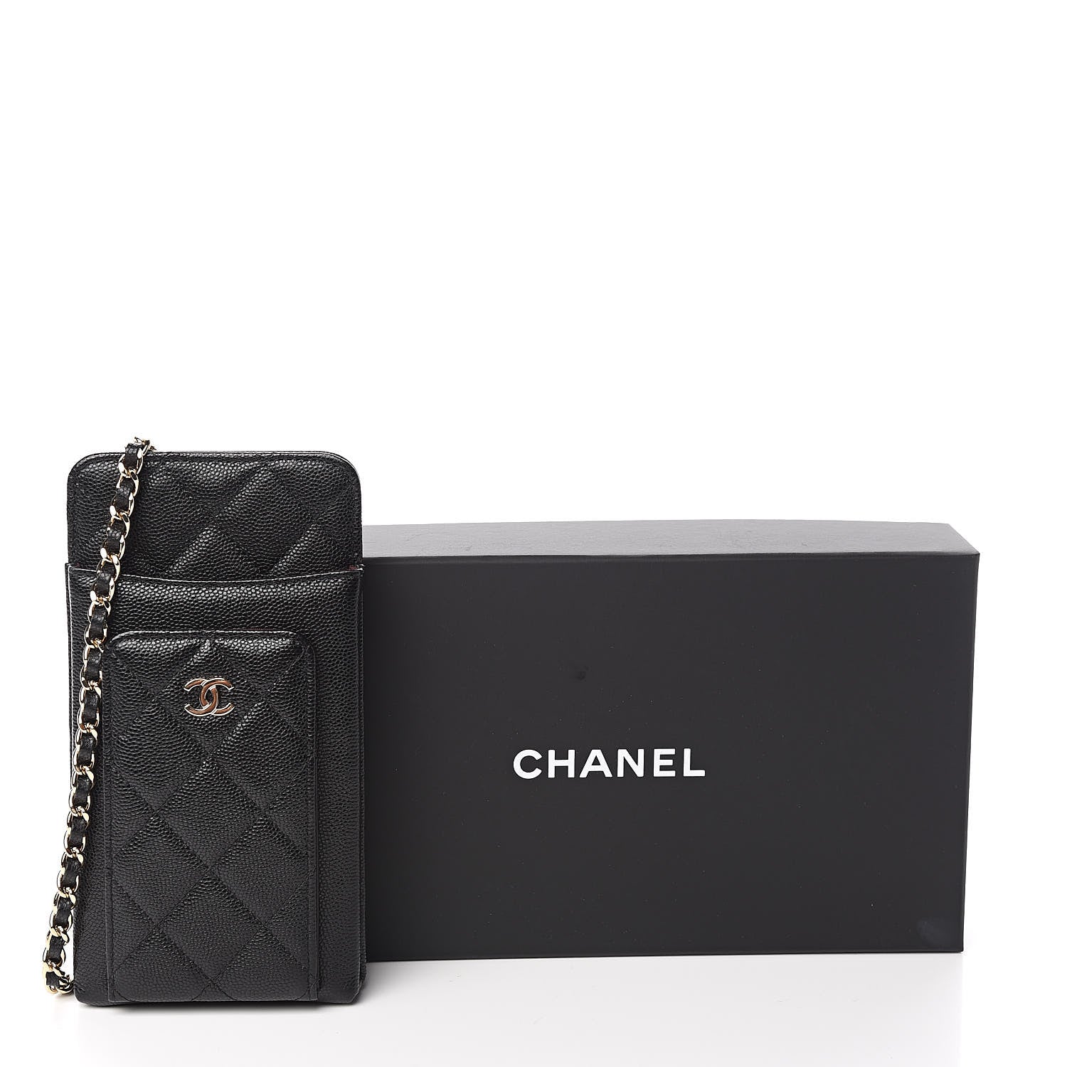 Chanel Caviar Quilted Zip Phone Case Black 12 of 12