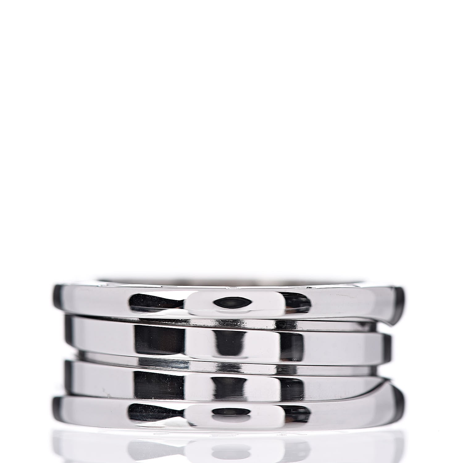 Bulgari 18K White Gold B.Zero1 Three-Band Ring 56 7.5 3 of 4
