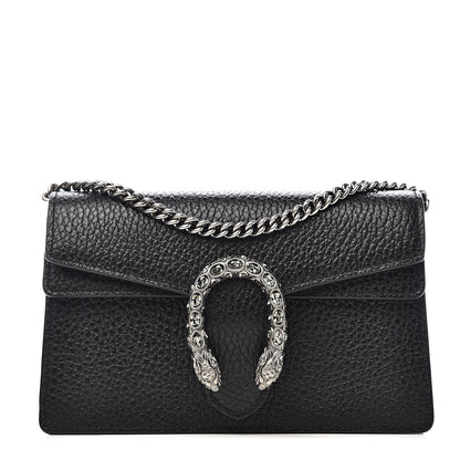 Gucci Calfskin Super Mini Dionysus Shoulder Bag Black 1 of 8