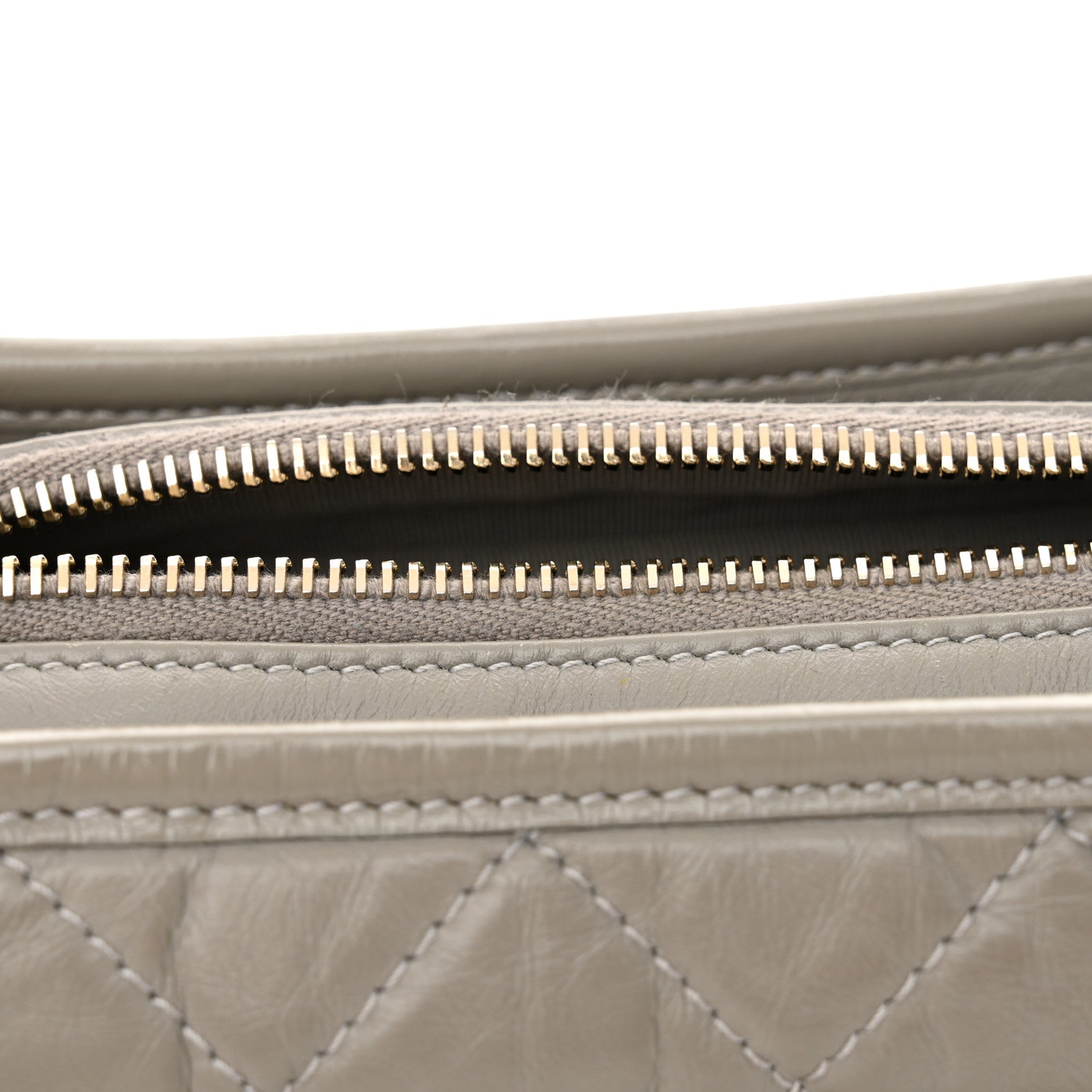 Chanel Aged Calfskin Quilted Small Gabrielle Hobo Grey 11 of 14