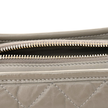 Chanel Aged Calfskin Quilted Small Gabrielle Hobo Grey 11 of 14