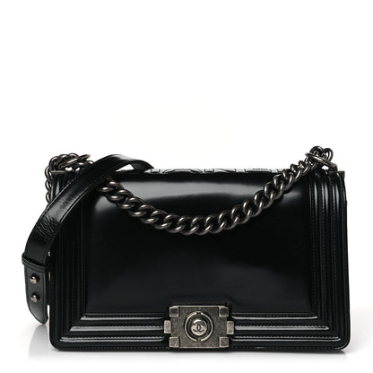 Chanel Glazed Calfskin Medium Boy Flap Black 1 of 9