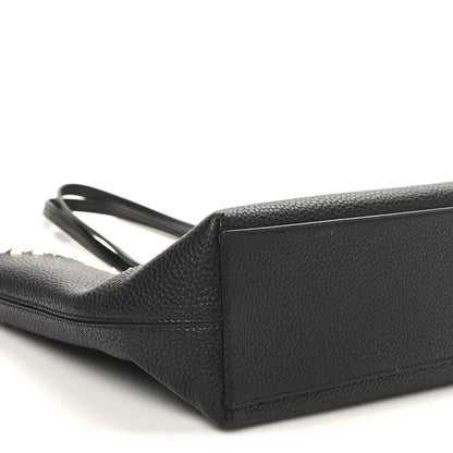 Valentino Garavani Grained Calfskin Small Rockstud Shoulder Tote Black 8 of 9