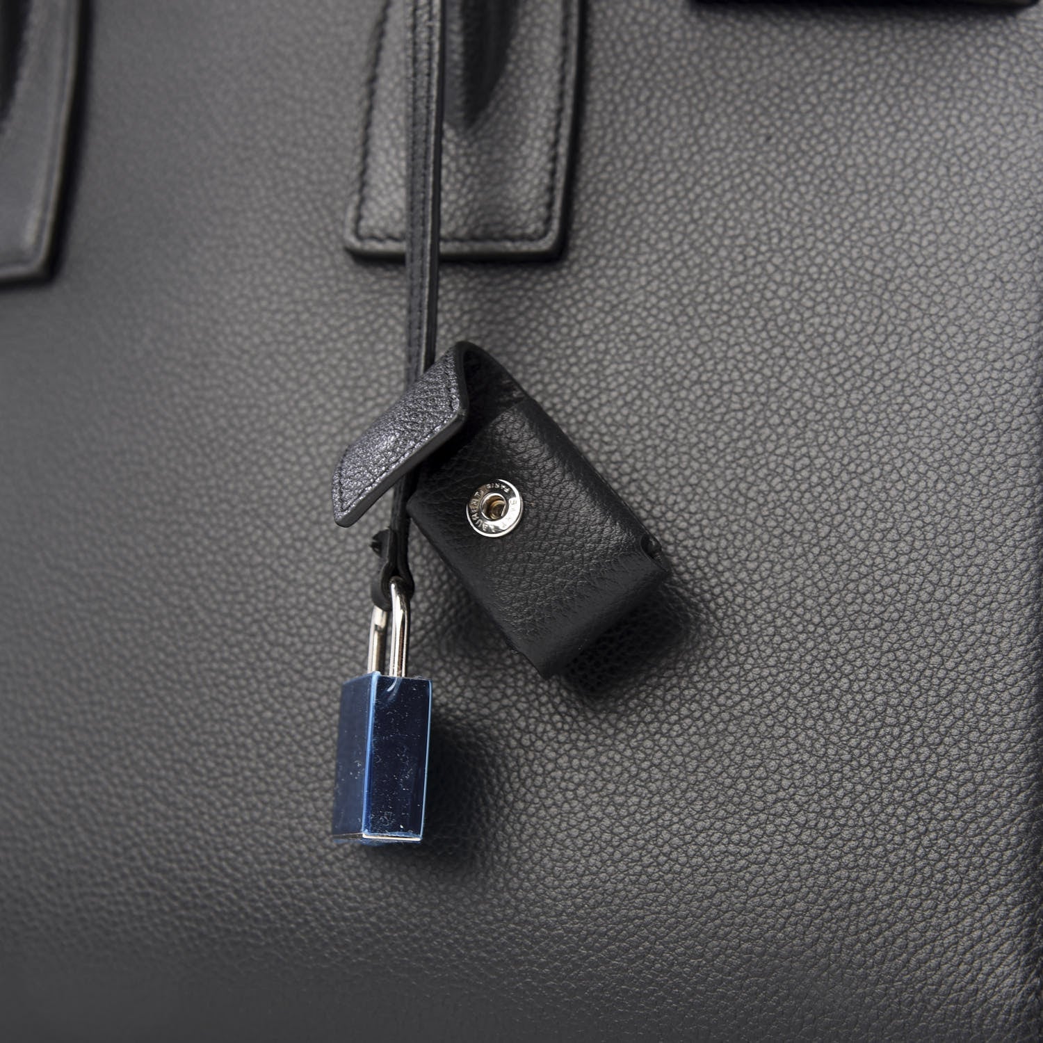 Saint Laurent Grained Calfskin Small Sac De Jour Black 10 of 11