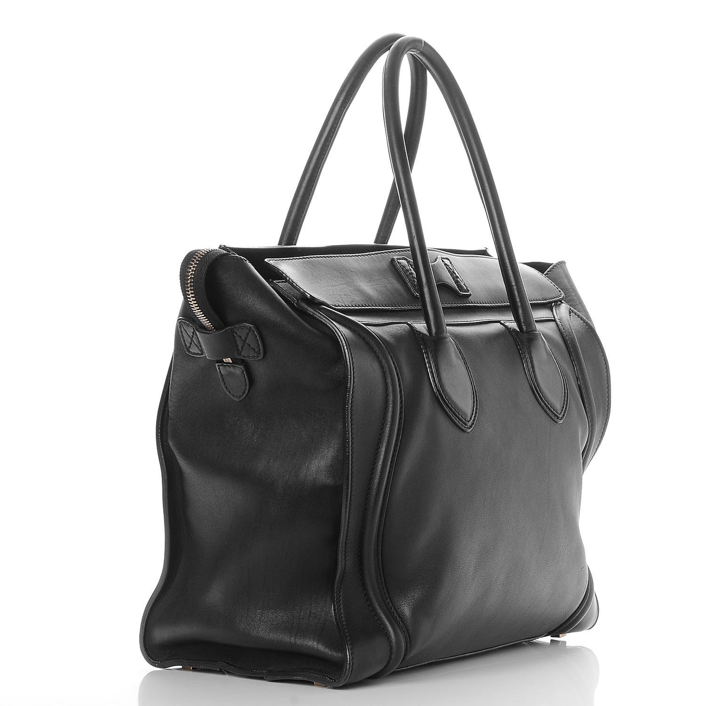 Smooth Calfskin Medium Luggage Black