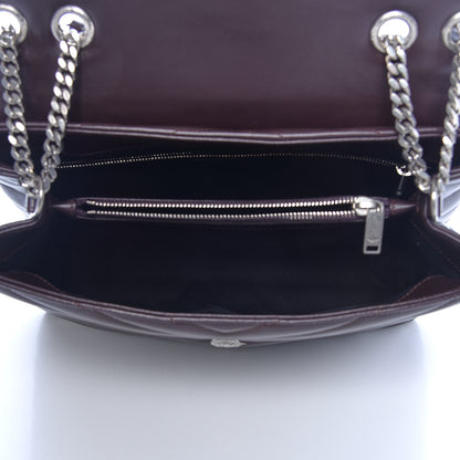 Saint Laurent Calfskin Y Quilted Monogram Medium Loulou Chain Satchel Amaranto 5 of 12