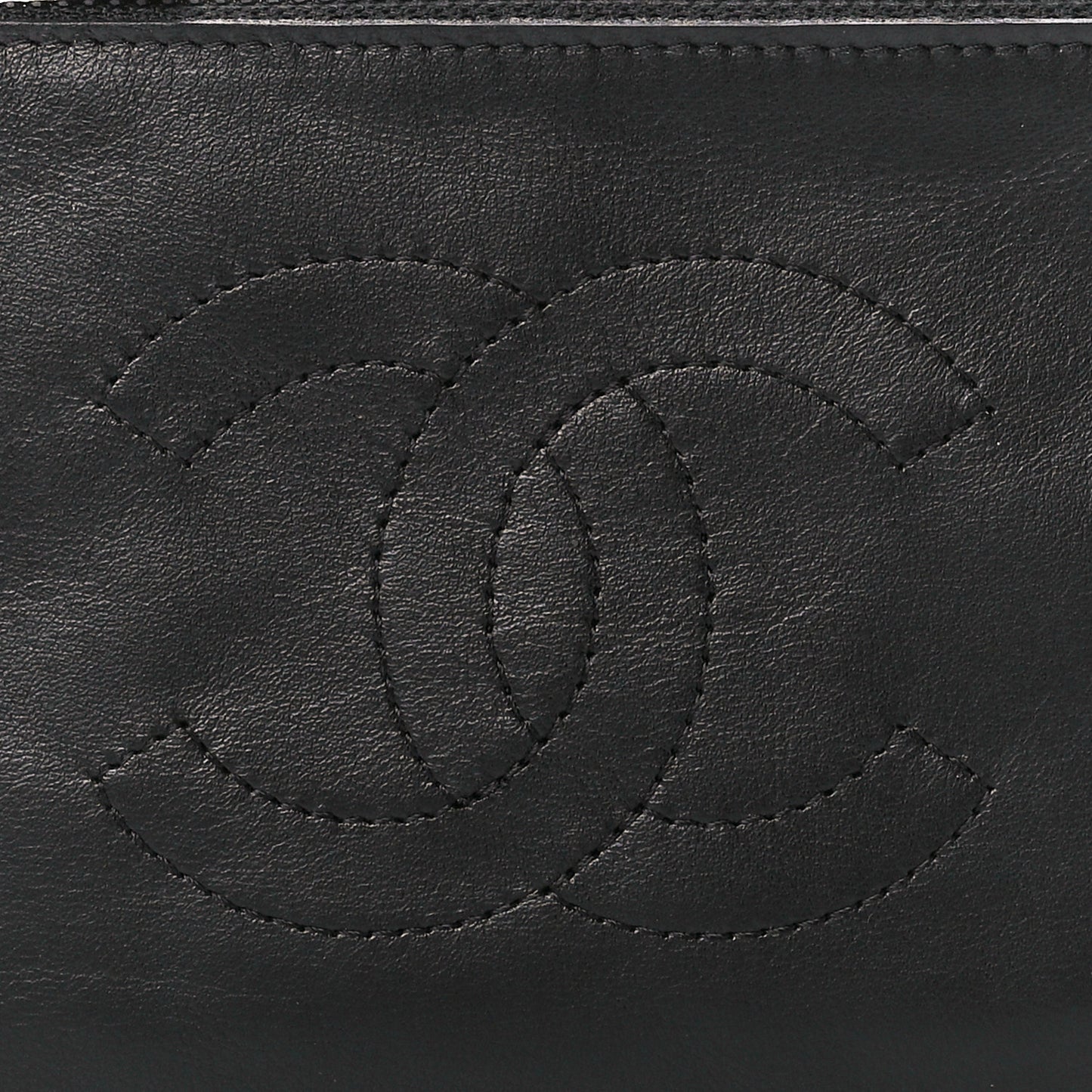 Calfskin CC Small Cosmetic Case Black