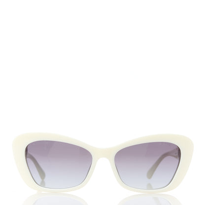Chanel Acetate Pearl Cat Eye CC Sunglasses 5481-H White 2 of 8