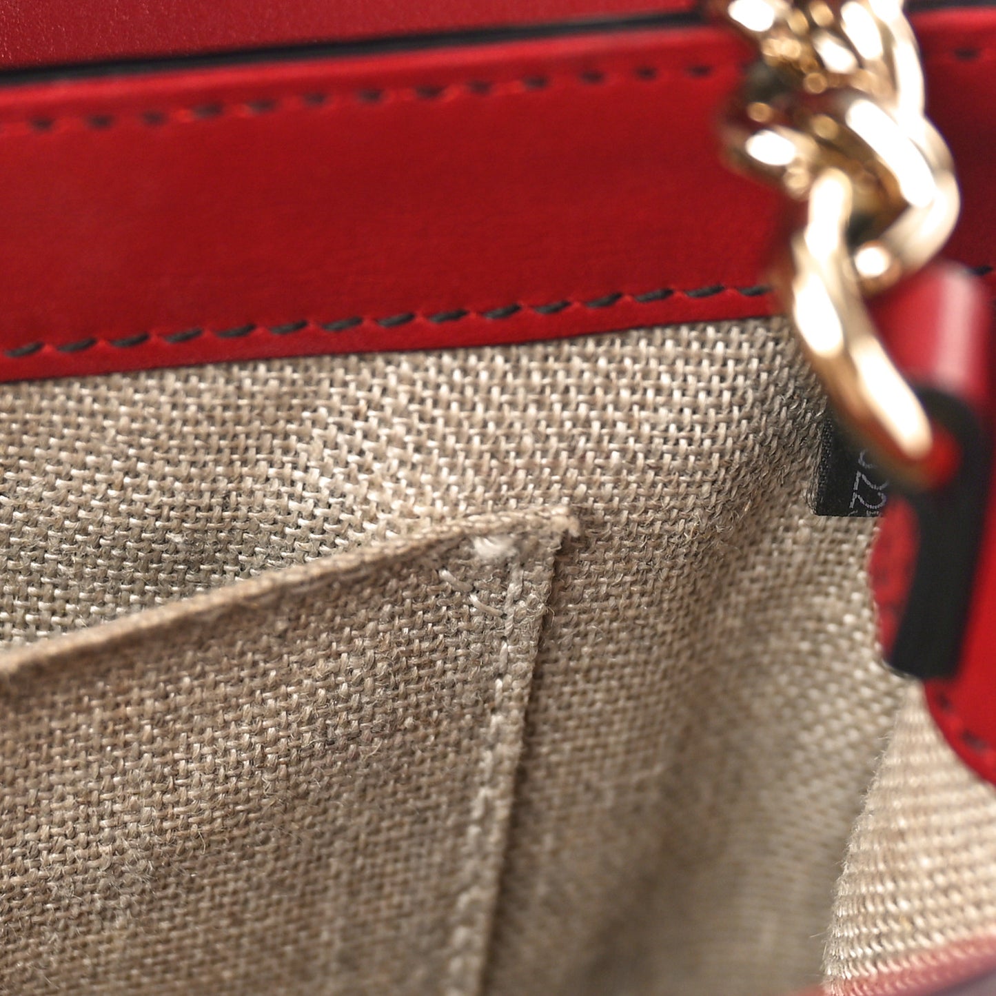 Microguccissima Medium Emily Chain Shoulder Bag Red