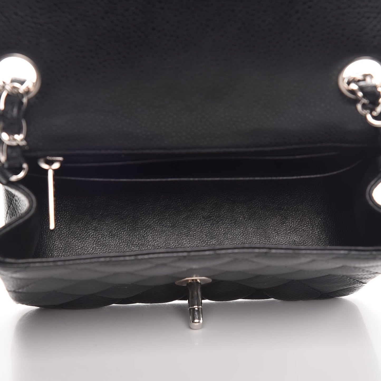 Caviar Quilted Mini Square Flap Black