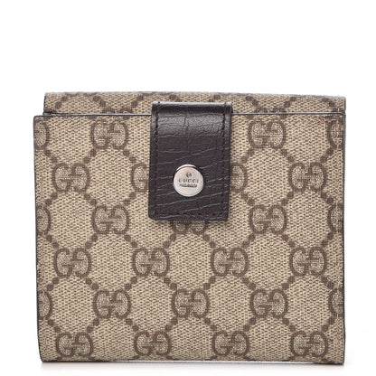 Gucci GG Plus Monogram Ladies GG French Flap Wallet Beige Ebony Cocoa 1 of 7