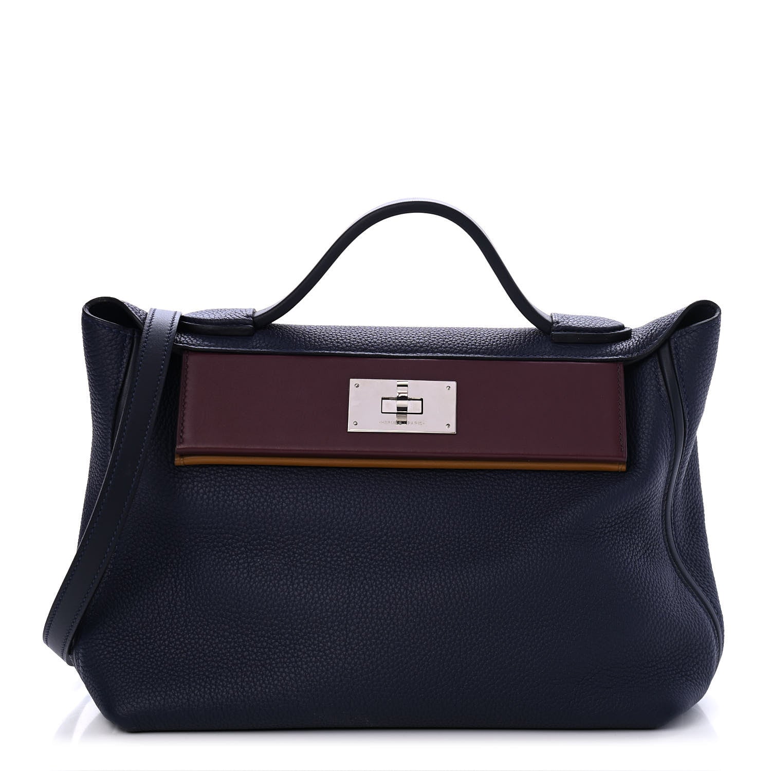 Hermes Togo Swift 24/24 29 Bleu Nuit Bleu Indigo Bordeaux Kraft 1 of 5