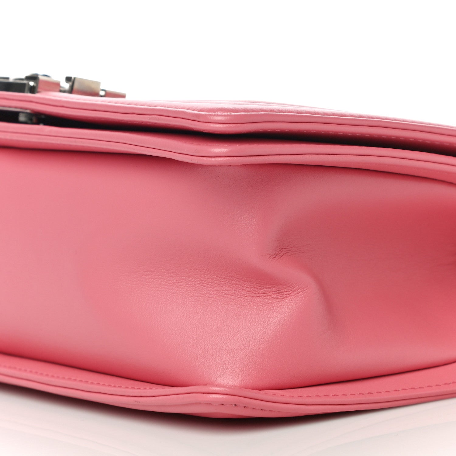 Chanel Lambskin Chevron Quilted Medium Boy Flap Pink 10 of 11