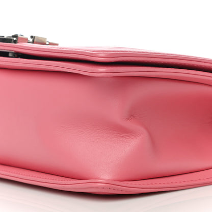 Chanel Lambskin Chevron Quilted Medium Boy Flap Pink 10 of 11