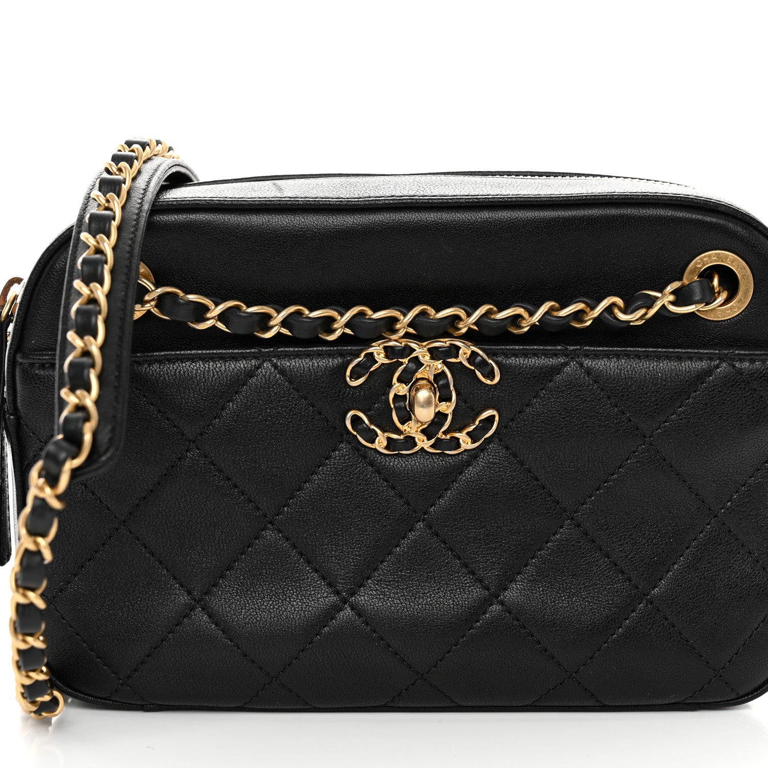 Chanel Goatskin Quilted 19 Camera Case Black 8 of 10