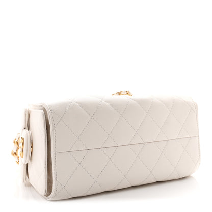 Chanel Caviar Quilted Mini Chanel 25 Handbag White 4 of 11