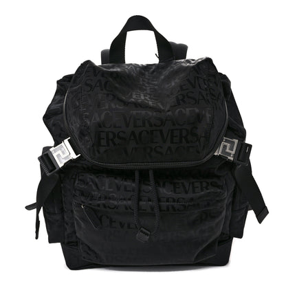 Versace Nylon Logo Neo Backpack Black 1 of 9