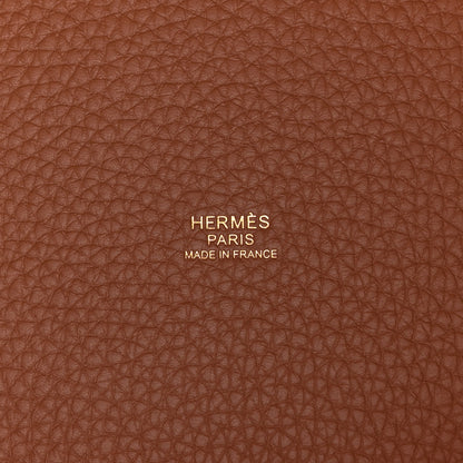 Hermes Taurillon Clemence Picotin Lock 22 MM Gold 6 of 11