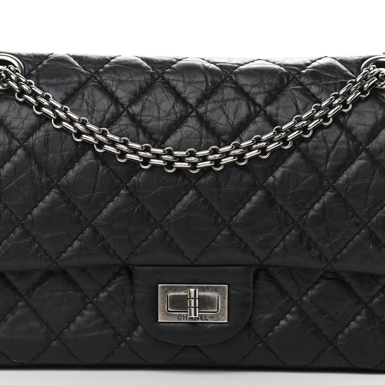Chanel Aged Calfskin Quilted 2.55 Reissue 225 Flap Black 8 of 13