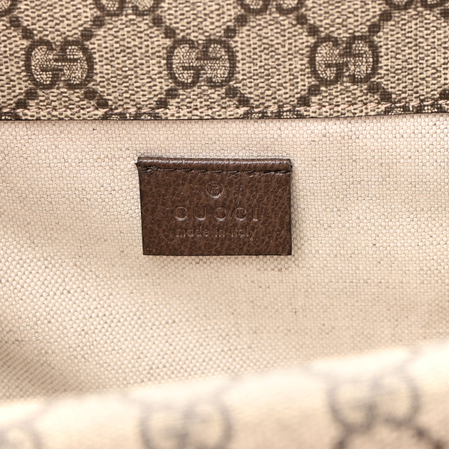 Gucci GG Supreme Monogram Web Small Neo Vintage Double Flap Messenger Bag Beige New Acero 8 of 13