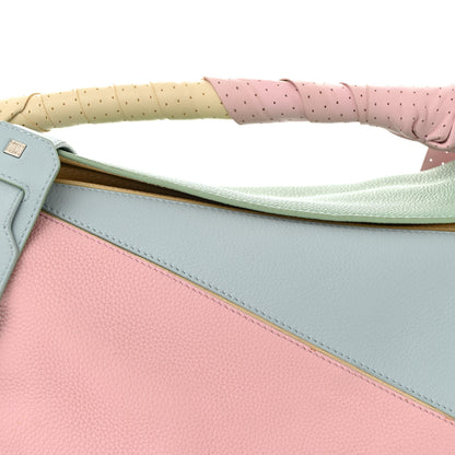 Loewe Calfskin Colorblock Medium Wrapped Handle Puzzle Bag Pink Multicolor 8 of 16