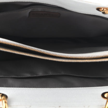 Chanel Caviar Quilted Grand Shopping Tote GST White 5 of 10