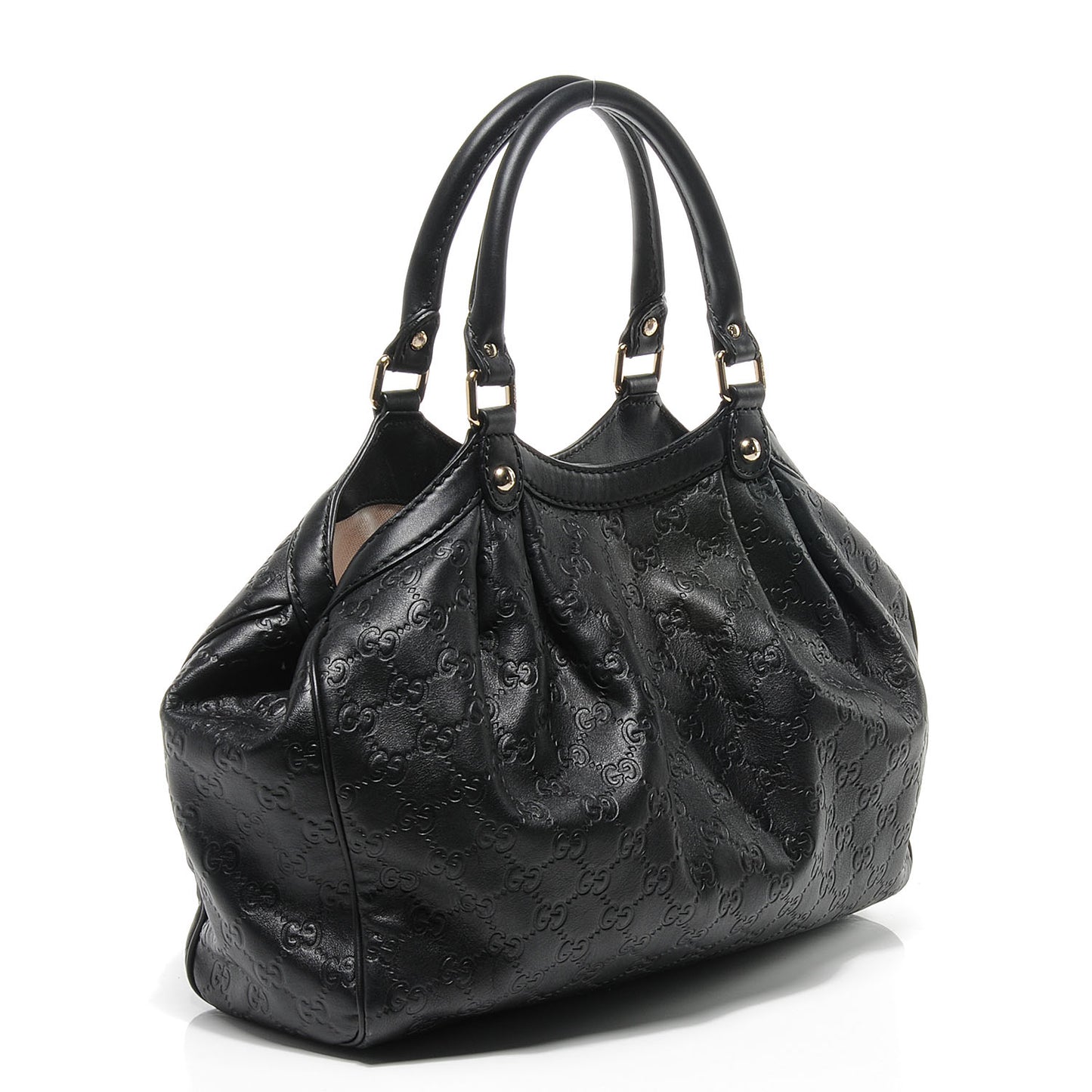 Guccissima Medium Sukey Tote Black