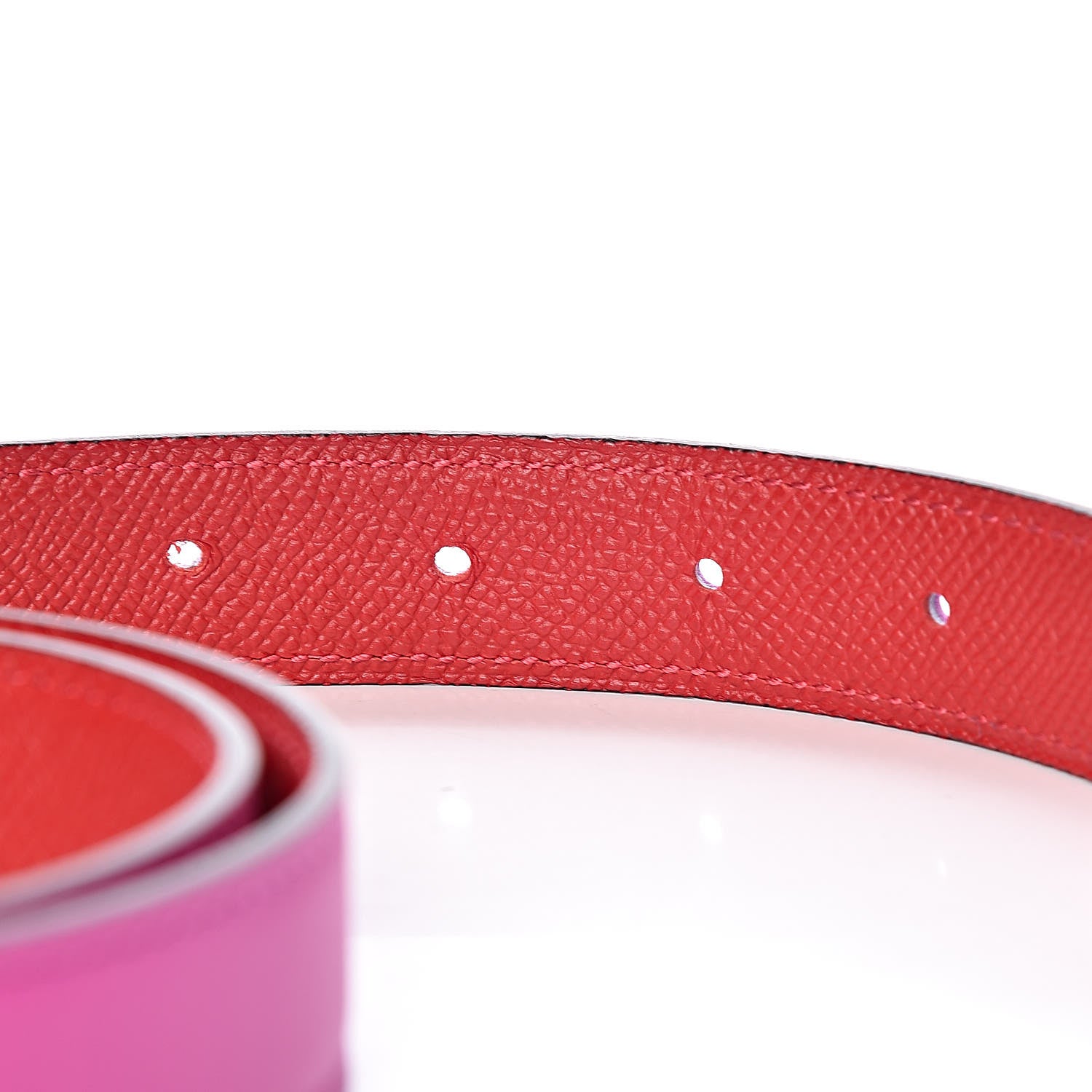 Hermes Swift Epsom 24mm Belt Strap 90 Magnolia Rouge Casaque 5 of 8