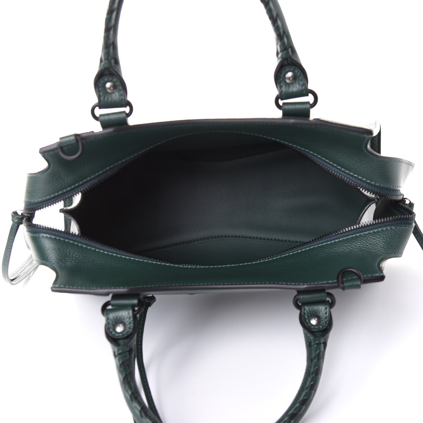 Grained Calfskin Neo Classic Matte Black Hardware S City Forest Green