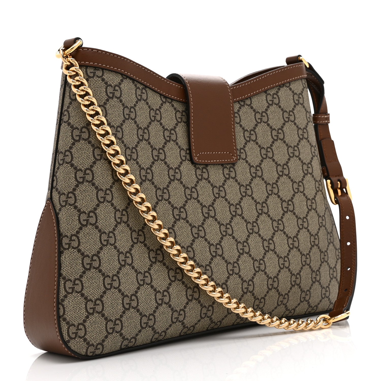 Gucci GG Supreme Monogram Medium Padlock Shoulder Bag Beige Ebony Brown Sugar 3 of 10