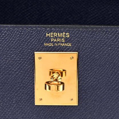 Hermes Epsom Kelly Sellier 32 Bleu Saphir 6 of 10