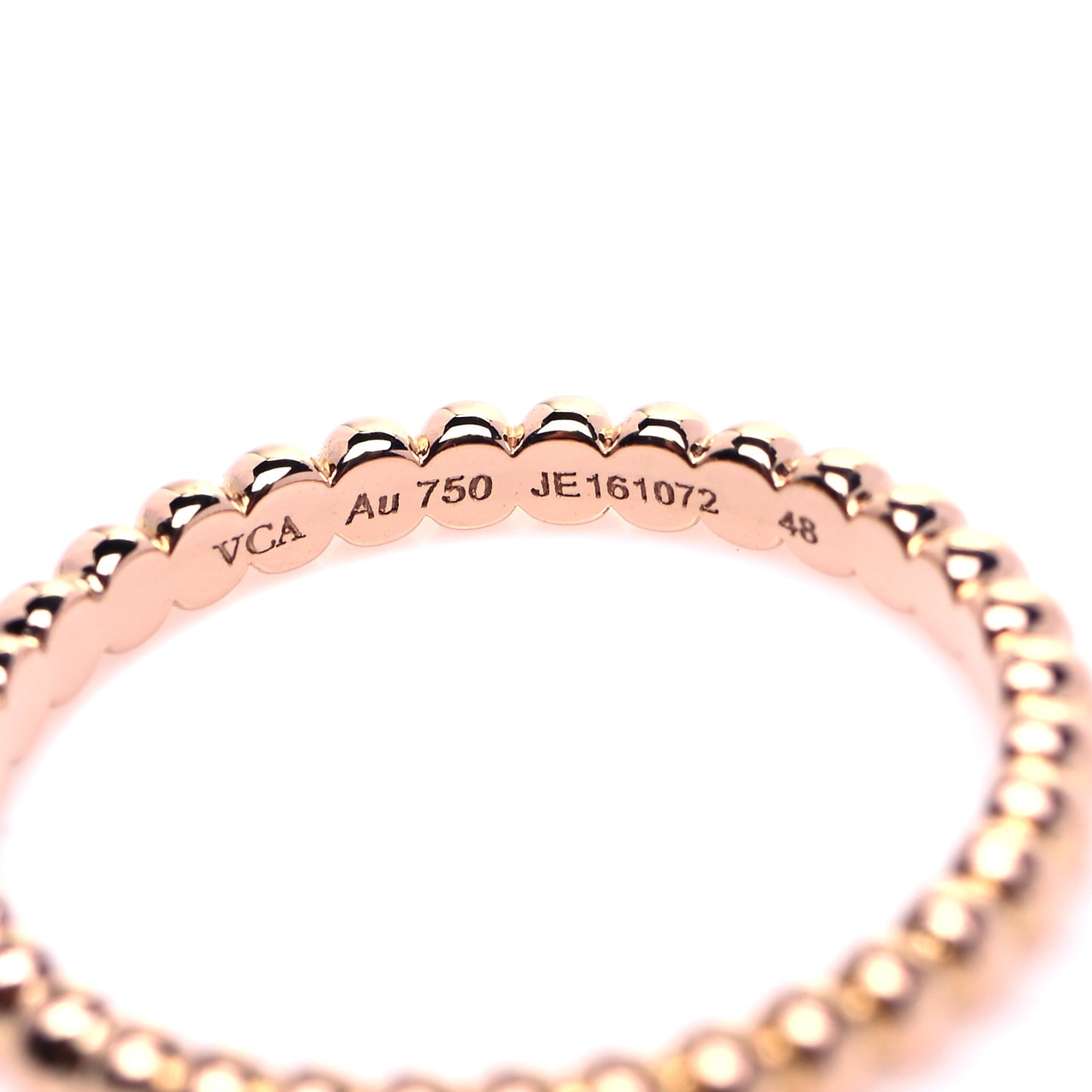 18K Rose Gold Small Perlee Ring 48 4.5