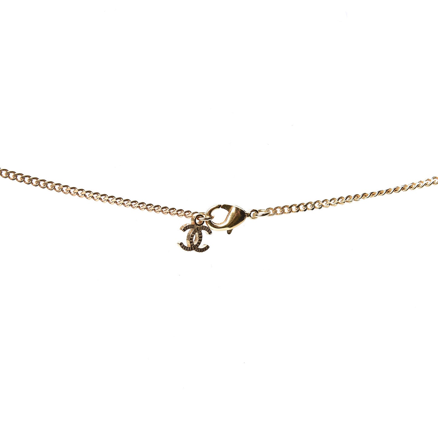 Crystal CC Pendant Necklace Gold Silver