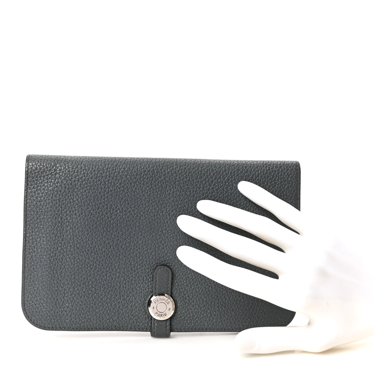 Hermes Togo Dogon Duo Wallet Bleu Orage 2 of 11