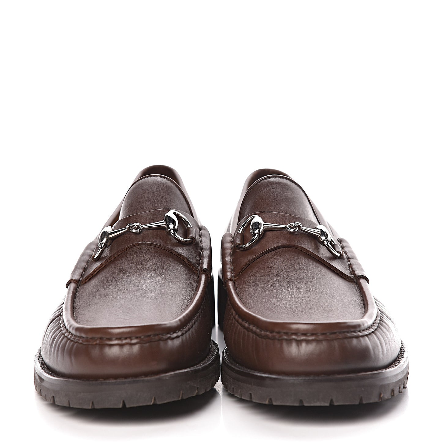 Laredo Calfskin Mens Horsebit Lug Sole Loafers 12 Brown