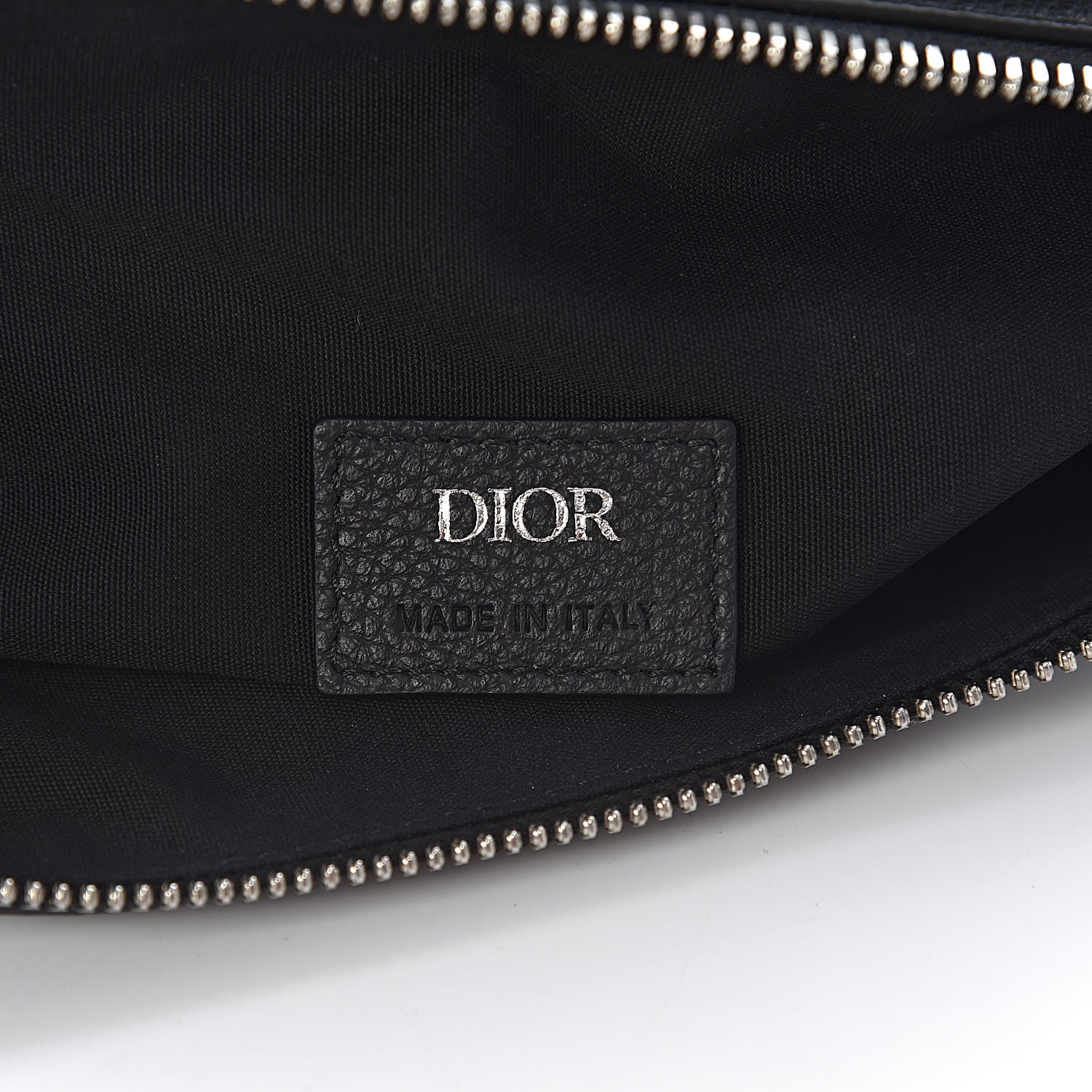 Christian Dior Grained Calfskin Kim Jones Saddle Bag Black 6 of 10