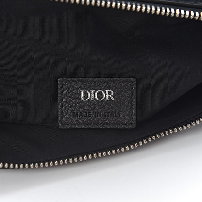 Christian Dior Grained Calfskin Kim Jones Saddle Bag Black 6 of 10