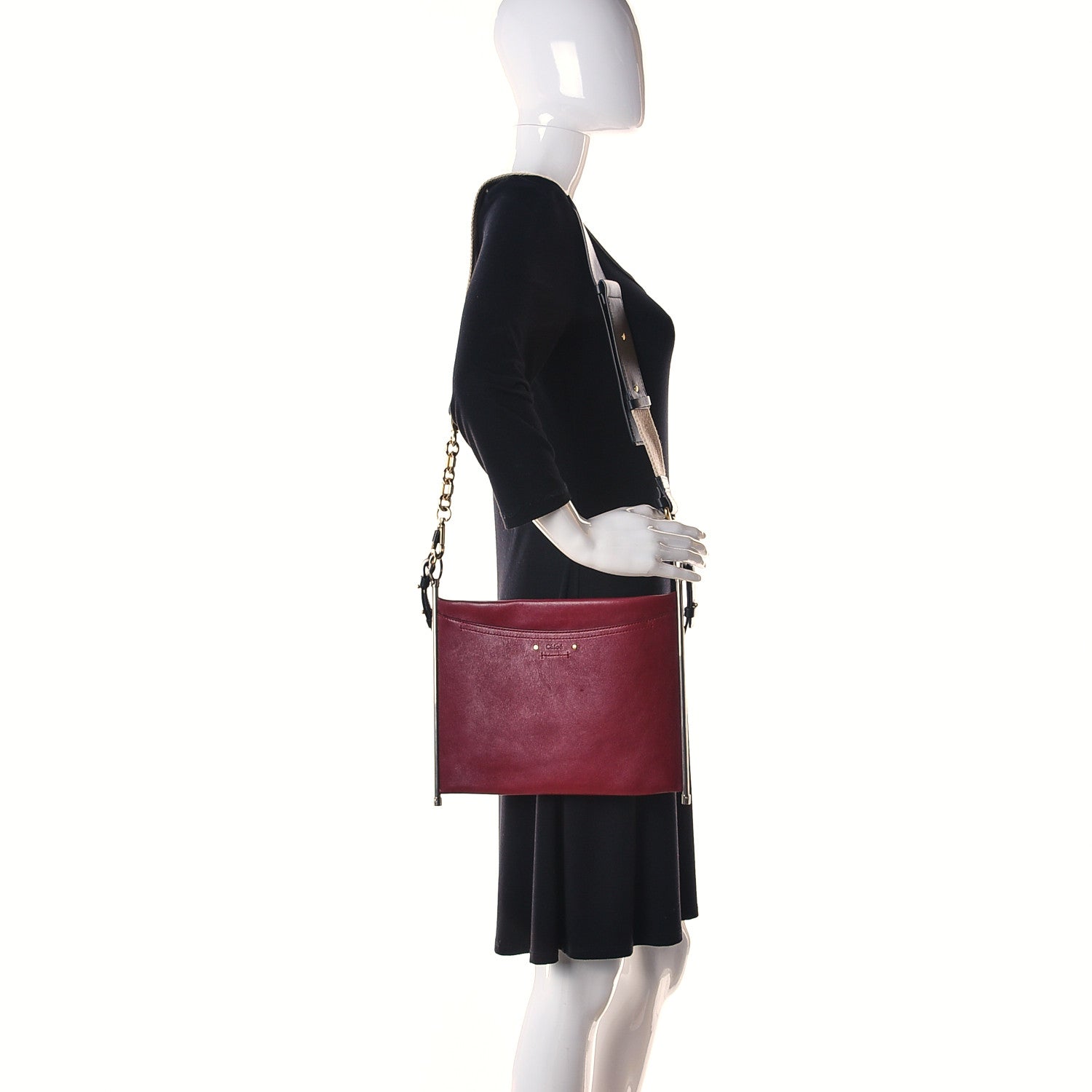 Chloe Smooth Calfskin Medium Roy Clutch Plum Purple 3 of 15